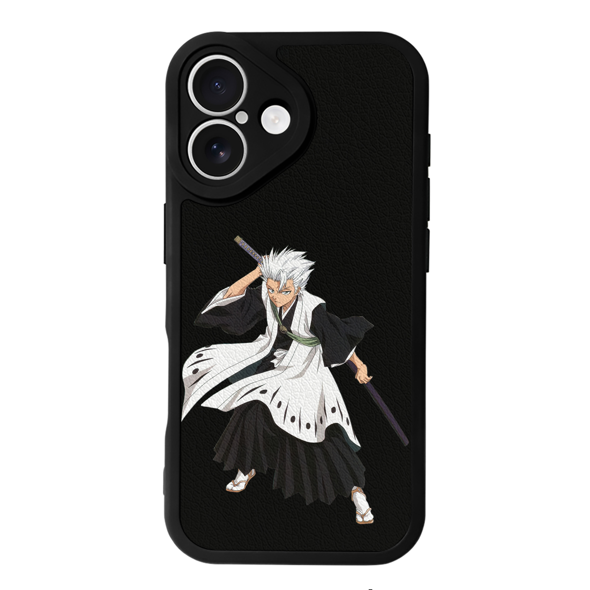 （画像用） ブリーチ 日番谷冬獅郎（ひつがや とうしろう） BLEACH Hitsugaya Toushirou 【iPhone 16シリーズ対応】シリコンスマホケース（レザー調） 材質：シリコン